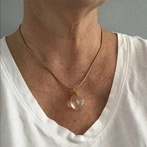 Trifari Teardrop w Bubble Vintage Necklace